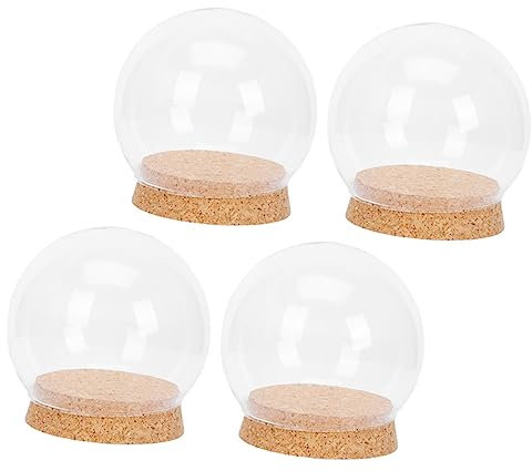 Cabilock 4stücke Glasabdeckung Für Konservierte Blumen Schutzhüllen Aus Glas Glasblumenhalter Für Tischdekoration Flacher Boden Für Platzsparende Aufstellung Vielseitige Glasvitrine Für Dek