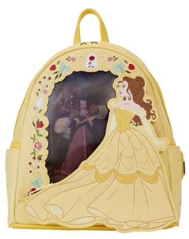 Loungefly Disney Die Schöne und das Biest Princess Series Linsenraster-Mini-Rucksack