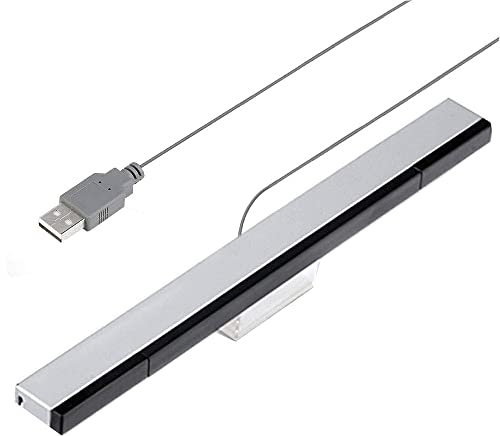 RUITROLIKER USB Sensor Bar Infrared IR Ray Motion Sensor Signal Receiver for Wii and Wii U Console with Stable Stand