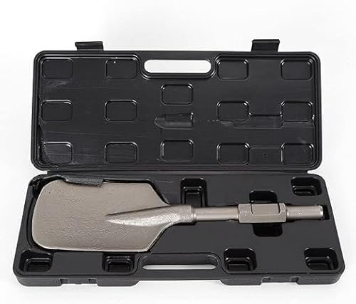 MEHOOSPVN Shovel Chisel, Jackhammer Clay Spade Chisel, Clay Spade Chisel Bit for Breaker 40Cr Chrome Steel Clay Spade Chisel Demolition Hammer Wide Chisel with Carrying Case for Digging and Shoveling