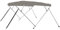 vidaXL Toldo Bimini de 4 Arcos, Capota Impermeable para Barco con Paredes Laterales, Cubierta para Barca, Protección contra Granizo Lluvia UV, Gris