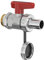 Simplex KFE-Kugelhahn G 3⁄4 M mit Außengewinde DN 20 mit Schlauchverschraubung - F10680