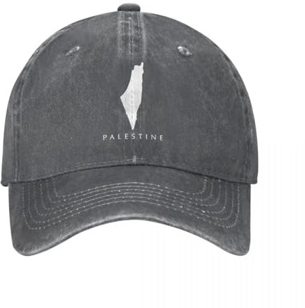 Palästina-Patriotische Baseballkappe Für Männer Und Frauen – Sonnenschutzhut Für Den Sommer, Atmungsaktive Snapback-Caps, Verstellbare Trucker-Cap, Outdoor-Sporthut, Golf-Cap, Dunkelgrau, Einhei