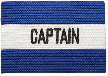 MC-Trend Fußball Kapitänsbinde: Hochwertige und elastische Spielführer-Armbinde für alle Altersklassen – Perfekte Wahl für Ihren Team-Kapitän Captain (1, Blau/Weiß)
