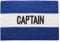 MC-Trend Fußball Kapitänsbinde: Hochwertige und elastische Spielführer-Armbinde für alle Altersklassen – Perfekte Wahl für Ihren Team-Kapitän Captain (1, Blau/Weiß)