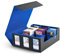 UAONO Trading Card Storage Box for Commander Display, 1800+ MTG Deck Box with 3 Toploader, TCG Card Case fits Magic PTCG Sports Cards(Black&Blue)