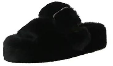 MPINGRTH Ciabatte Donna Inverno Soffici Pantofole Signore Sandali-Nero-39
