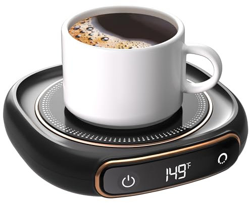 Riscaldatore di tazze da caffè per computer con spegnimento automatico, 3 impostazioni di temperatura, scaldabagno per caffè, bevande, latte, tè, cioccolata calda, piatto