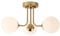 YIKEGE LICHT Modern Golden Lampe Deckenleuchte Deckenlampe Retro Luster Pendelleuchte Hängeleuchte Vintage Kronleuchter Wohnzimmer Schlafzimmer Küche Esszimmer mit 3 Mattglas Kugel Globe Lampenschirm