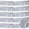 Ohiyoo 5 Stück 3 m silberne Fransengirlande, Folien-Fransengirlande, Metallic-Lametta-Girlande, Fransen-Banner für Parade, Floats, Geburtstagsparty-Dekorationen, Halloween, Weihnachtsdekoration