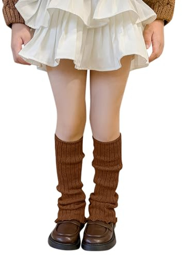 Kinderstulpen Ballettstulpen Kleinkinder Sport Tanzstulpen Beinstulpen Weiche Legwarmer für Mädchen Baby Beinwärmer Kniestrümpfe Leggings Warme Grobstrick Winter, 3-14 Jahre