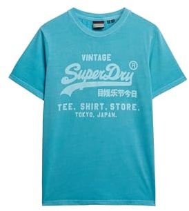 Superdry Herren Lässiges Vintage Logo T-Shirt in Neonfarben