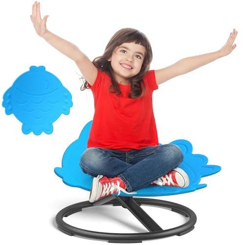 Asdsed Sensorischer Drehstuhl für Kinder, 360° Drehbare Karussell Kinder Drehstuhl, Autismus Spielzeug Balance Board, Trainiert Physische Koordination und Balance für Jungen und Mädchen