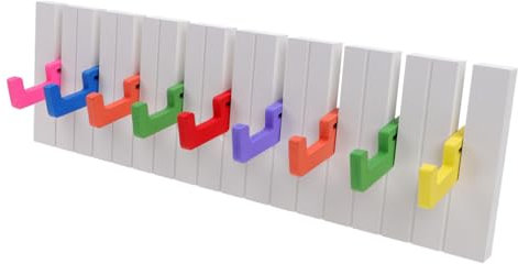Alipis Kindergarten Decor Hooks Wall Mount Piano Keyboard Hook Stylish Coat Rack for Home Random Style