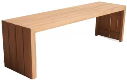 Wasserdichte Parkbank aus massivem Holz, Teakholz, Outdoor-Bank für Innenhof, Balkon (150 cm)