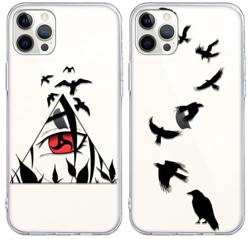 2 Pack Transparent Phone Case Compatible with Apple iPhone XS Max 6.5, Japanese Anime Elements, Ultrathin Soft TPU Silicone with Aesthetics Manga Pattern, Shockproof Bumper Protector Matte Cover