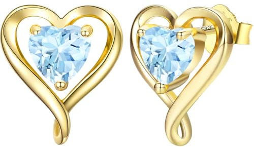 LAVUMO Boucles D'oreilles Femme en Véritable Argent Sterling 925/Laiton Bijoux Cadeau Original pour Femme Copine Maman à Noel Anniversaire Saint Valentin Fete des Meres