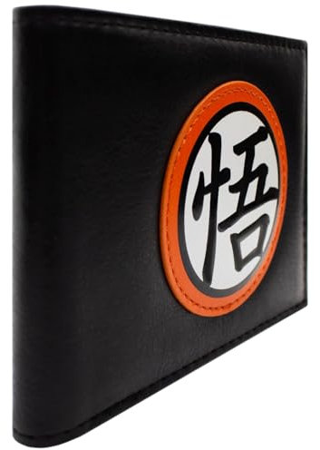Défenseur de la Terre Dragon Tenue de Combat Gi Ball Go Kanji Emblème Portefeuille Bi-Fold ID & Cartes, Noir