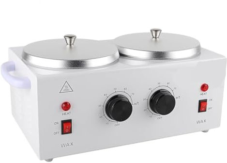 Double Wax Warmer for Painless Hair Removal, Professional Beauty Salon Wax Heater Pot for Women Men Domestic with Adjustable Temperature Set