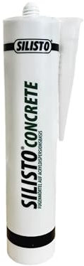 SILISTO® Concrete Mortier à joints 310 ml Gris/gris argenté – Mastic d'étanchéité robuste pour béton, pavés et pierre naturelle – Élastique, imperméable, Convient à l'extérieur (gris argenté, 6)
