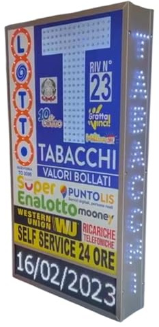 Insegna tabacchi bifacciale modello PALM SPRING Dimensioni100x55x13 cm