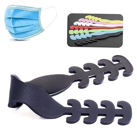 15 Stück Silikon Masken Ohrband Schnalle mit Verstellbarer | Maskenzubehör für Ohrbandmasken, Rutschfeste Oberfläche, für Maskenherstellung Zufällige Farbe