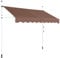 RELAX4LIFE Tenda da Sole a Morsetto per Balcone con Lungezza 1,5M/2M/2,5M/3M/3,5M/4M, Altezza Regolabile da 2M a 3M, Montaggio senza Forare, Manovella Manuale (250 x 175 cm,Marrone)