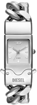 Diesel Closer Watch for Men, Quartz Three Hand Movement with Stainless Steel Strap