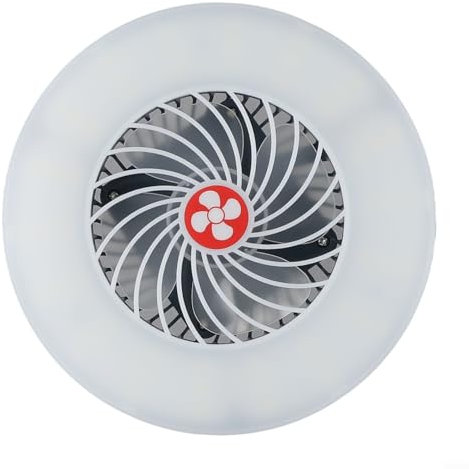 Ventilatore da campeggio portatile a LED con telecomando ricaricabile a batteria da appendere luce tenda 3 impostazioni di temperatura di colore impermeabile per esterni interni 16,7 x 16,6 x 11,6 cm