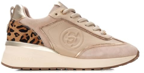 Carmela - Sportschuhe Sneaker Damen Beige - Bequeme und vielseitige Schuhe - Casual Mode - Modell 16244102 (Größe 37)