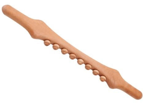 Massagestab, Körpermassagegerät für Salon und Fitness | Braun, Zahndesign, für Entspannende Massage und Muskelermüdung, für Ältere Menschen