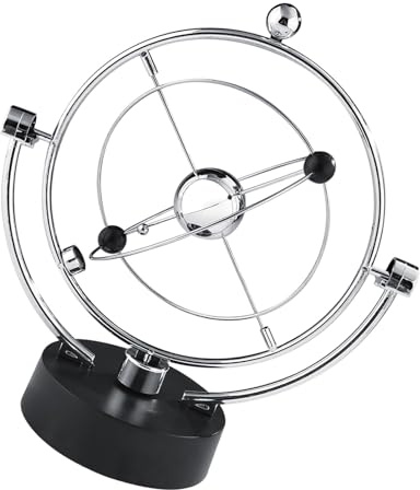 TARSHYRY Newtons Cradle, Silberne Farbe mit Launischer Perpetual -Tragetisch -Spielzeugdekor für Zuhause, Lernen oder (A603)