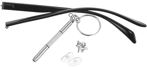 Housoutil Ersatzbrillenbeine Satz mit Silikon und Metall Robustes Design Brillenbügel für Brillenrahmen Selbstgemacht Freundlich zur Brillenreparatur und Austausch