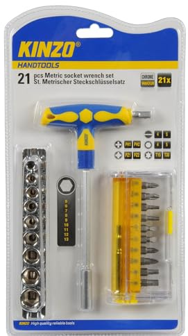 Kinzo Metrischer Steckschlüsselsatz - 21-teilig - in Aufbewahrungsbox