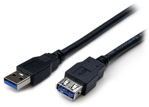 StarTech.com 6 ft Black SuperSpeed USB 3.0 Extension Cable A to A M/F - 2m USB 3 Male to Female Ext Cable / Cord 6ft - 5Gbps (USB3SEXT6BK)