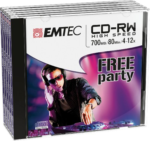 Emtec ECOCRW80512JC CD-RW 700MB 5Stück(e) CD-Rohling - CD-Rohlinge (CD-RW, 700 MB, 5 Stück(e), 120 mm, 80 min, 12x)