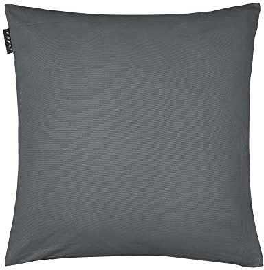 LINUM Annabell Elegant Kissenhülle 50x50 cm, 100% Baumwolle, Maschinenwaschbar, Granitgrau