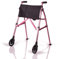 Stander EZ Fold-N-Go Walker, Lightweight Folding Mobility Frame with 2 Swivel Wheels, Elderly Travel Walking Aid, Regal Rose (Eligible for VAT Relief in the UK)