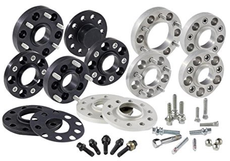 H&R DRA-System Spürverbreiterungsatz 70mm pro Achse - Lochkreis 5x120 - Mittenzentrierung 65,0mm - System M14x1,5 - kompatibel mit Volkswagen - Schwarz