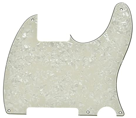 Kaish Pickguard / Schlagbrett für Fender Esquire, blanki, ohne Tonabnehmer, 5 Löcher, Farbe: Aged Pearl