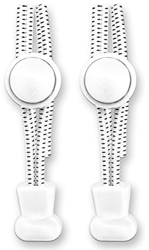 Lacestar No Tie Elastic Laces 120CM Shoe Laces No Tie Elastic Shoelace Lock System Suitable for Kids Adults Elderly Disabled (WHITE TIGER)