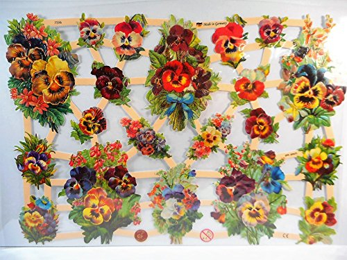 Glanzbilder Blume Blumen EF 7356 Oblate Posiebilder Scrapbook Deko GWI 368
