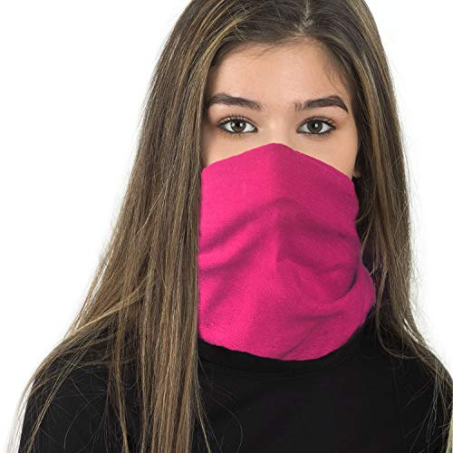 RockJock Multifunctional Headwear Neck Scarf Bandana Balaclava Face mask Headband Hairband Tube Gaiter Stretch Snood for Sports Yoga Running Cycling Hiking – Buy Single or 6 piece Multipack