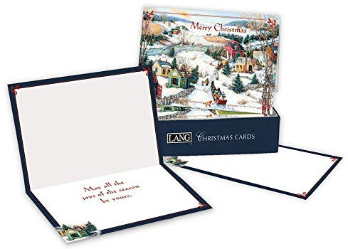 LANG 2004541 Weihnachtskarte mit Schlittenfahrt