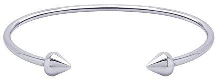 555Jewelry Lightweight Stainless Steel Bracelet, Open Bangle Bracelet, Spike Open Cuff Bracelet, Open Cuff Bangle Bracelet for Men, Bangle Bracelets for Women & Ladies, Silver