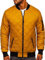 BOLF Herren Bomberjacke Leichte Übergangsjacke mit Stehkragen Steppjacke Fliegerjacke Pilotenjacke College Jacke Baseball Freizeitjacke Blouson J.STYLE MY-01 Camel M [4D4]