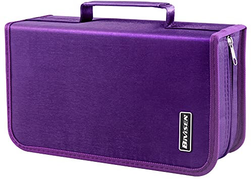 Bivisen CD/DVD Portable Storage Binder with Handle, 128‑Capacity
