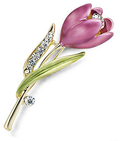 PULABO HochwertigFrauen Elegante Tulpe Broschen Blume Pin Kleidung Schmuck Accessoires sehr praktisch und beliebt