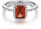 Funkelnder Damenring in 925 Sterling Silber mit Rubin und Smaragd Edelstein für Damen und Frauen I Ring Zirkonia Stein mit Profischliff Schmuck in Juweliersqualität (Red Ruby, 52)