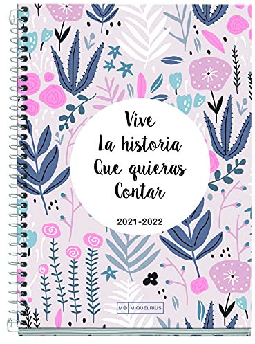 Miquelrius - Schülerkalender 2021-2022, Plus Größe 15 x 21,3 cm, Wochenansicht, Teen la Story, spanische Sprache